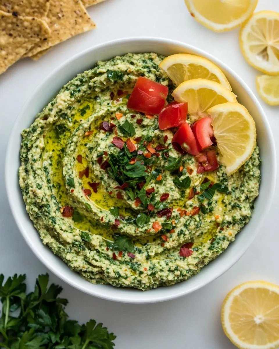Easy Kale Hummus Without Tahini dish photo