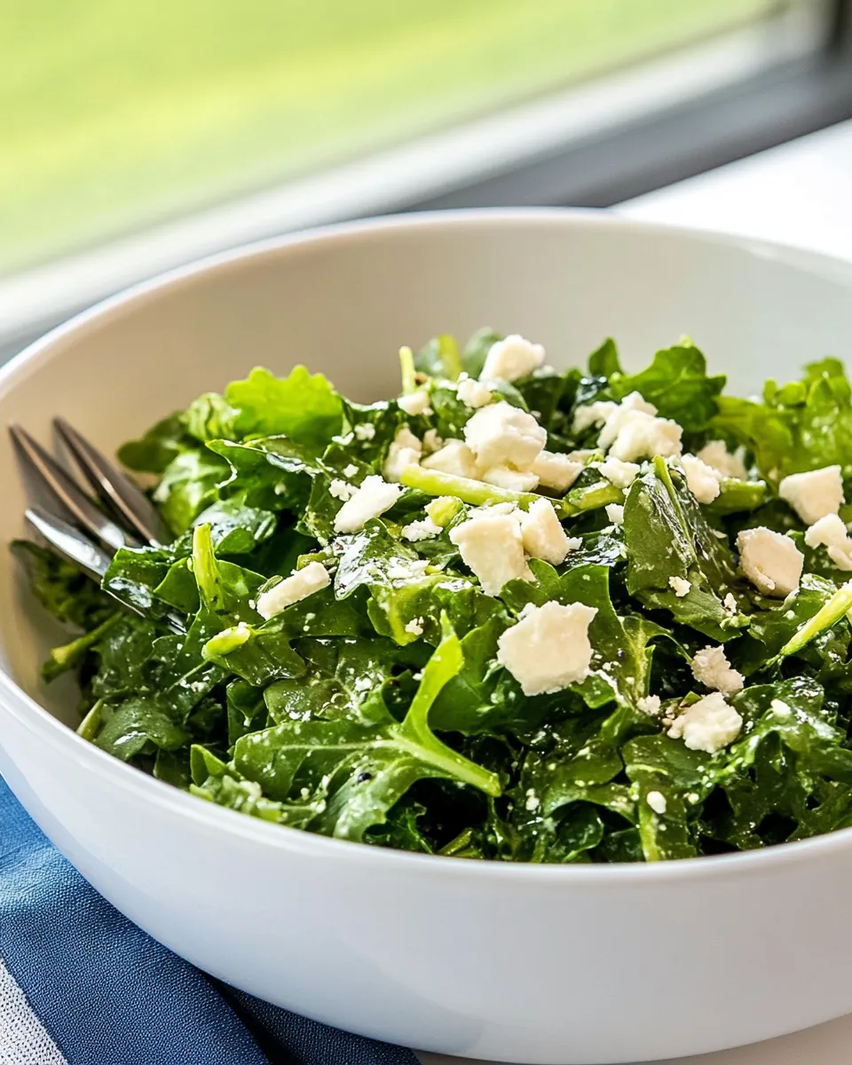 Easy Kale and Arugula Salad food shot
