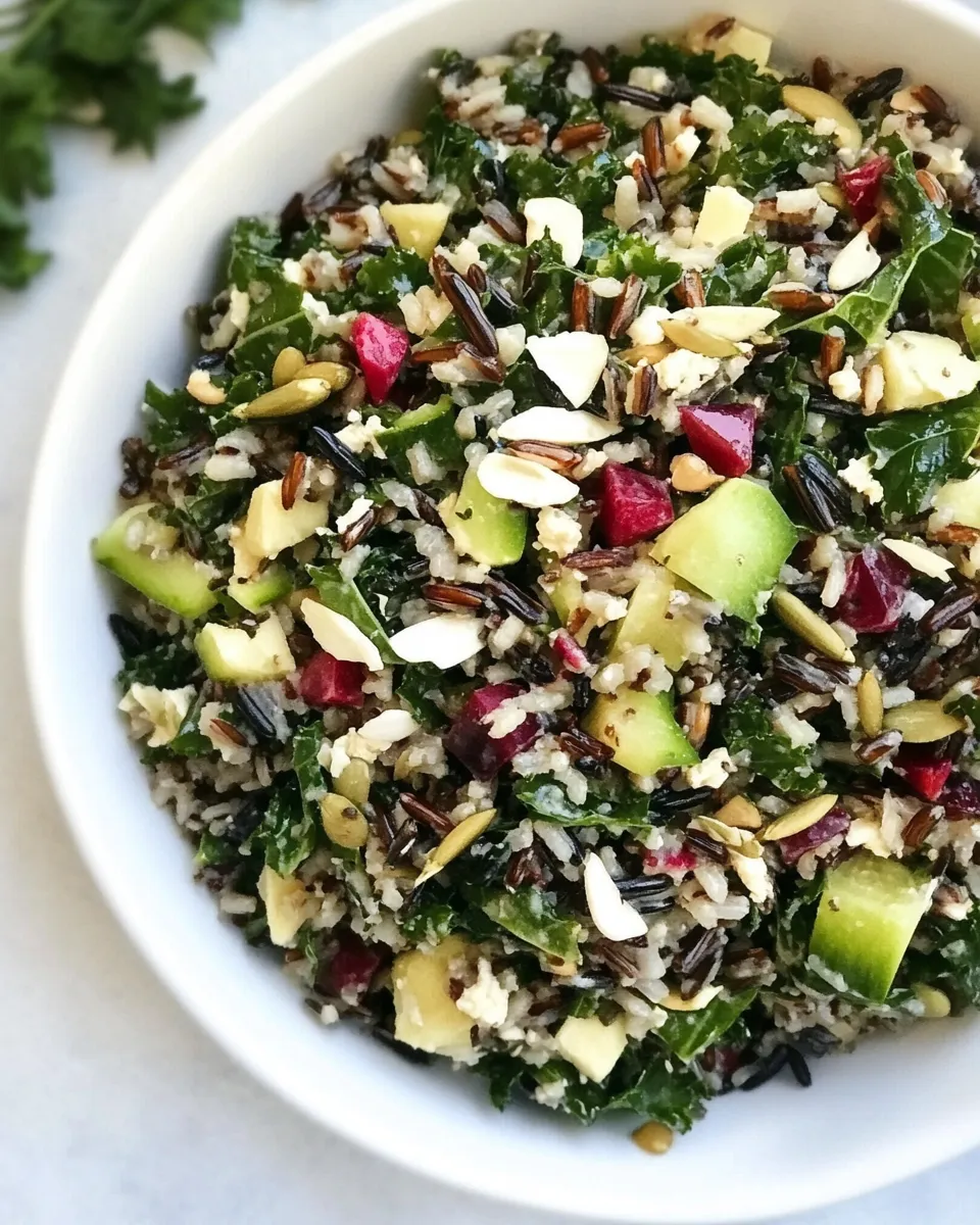 Easy Kale and Wild Rice Salad recipe photo