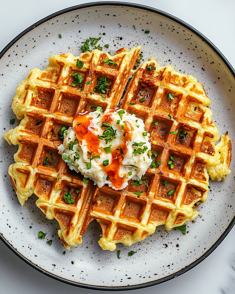 Homemade Leftover Mashed Potato Waffles photo