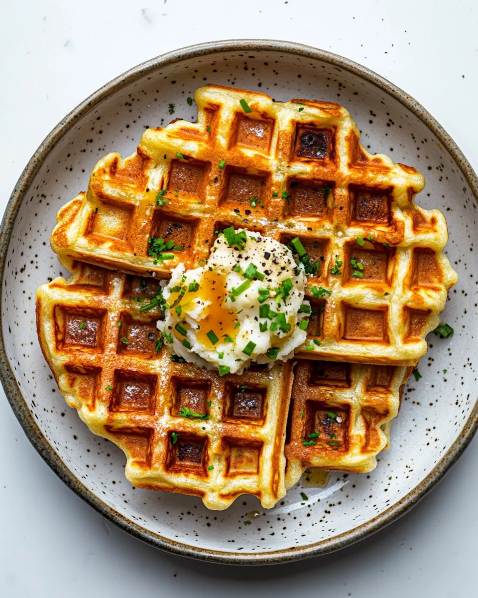 Easy Leftover Mashed Potato Waffles recipe photo