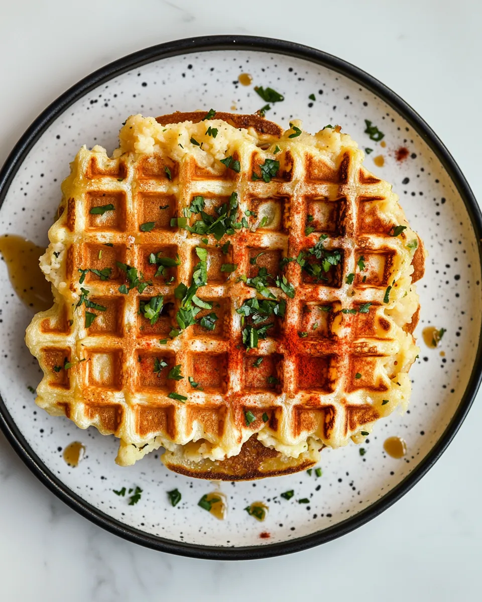 Delicious Leftover Mashed Potato Waffles dish photo