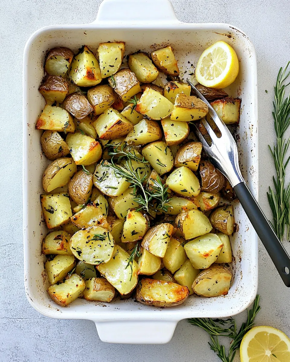 Easy Lemon-Roasted Potatoes food shot