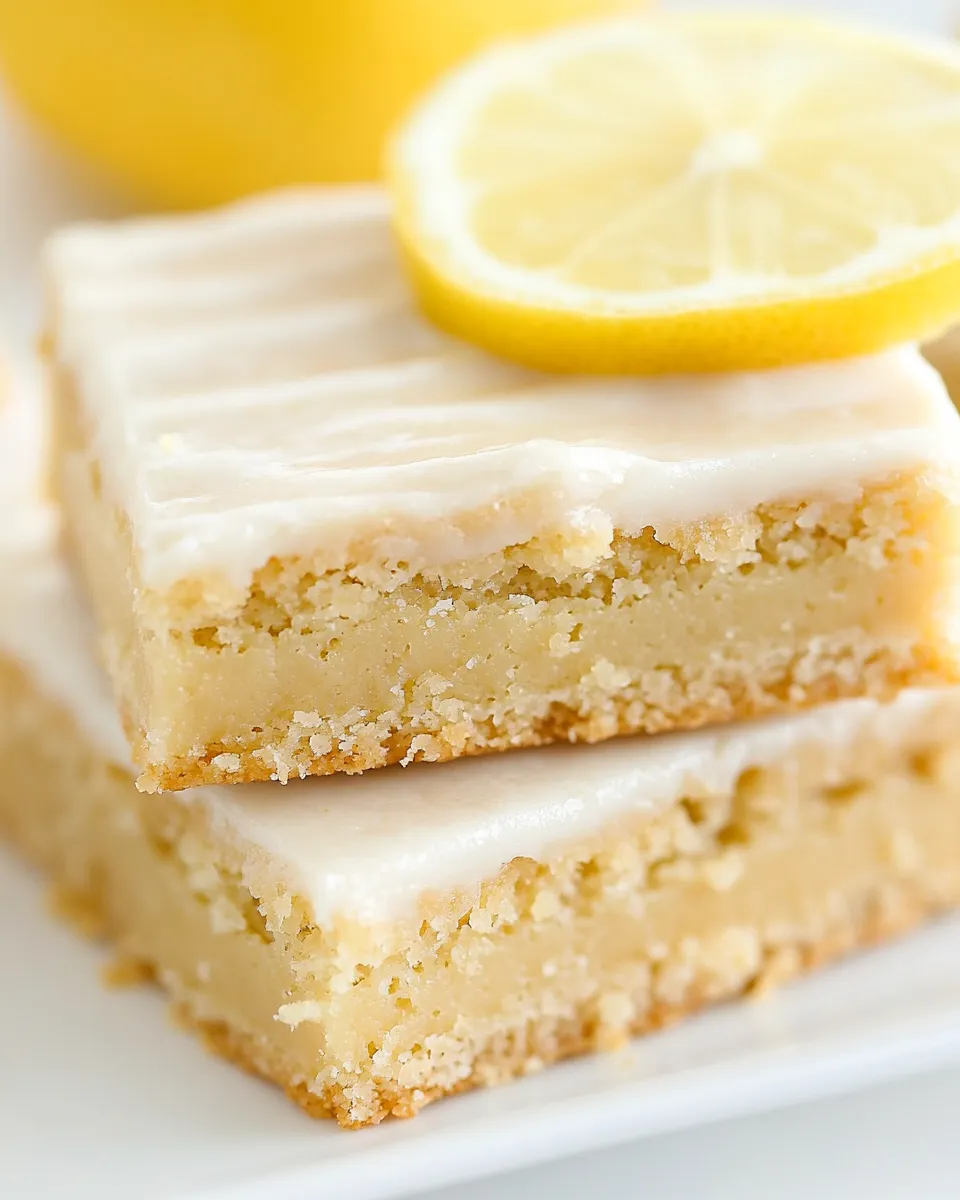 Easy Lemon Blondies recipe photo