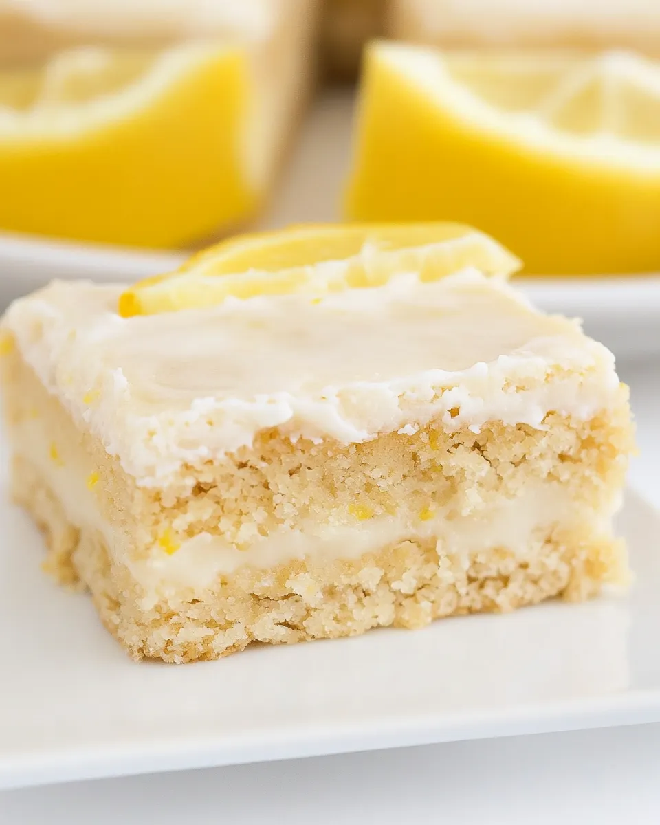Fresh Lemon Blondies food shot