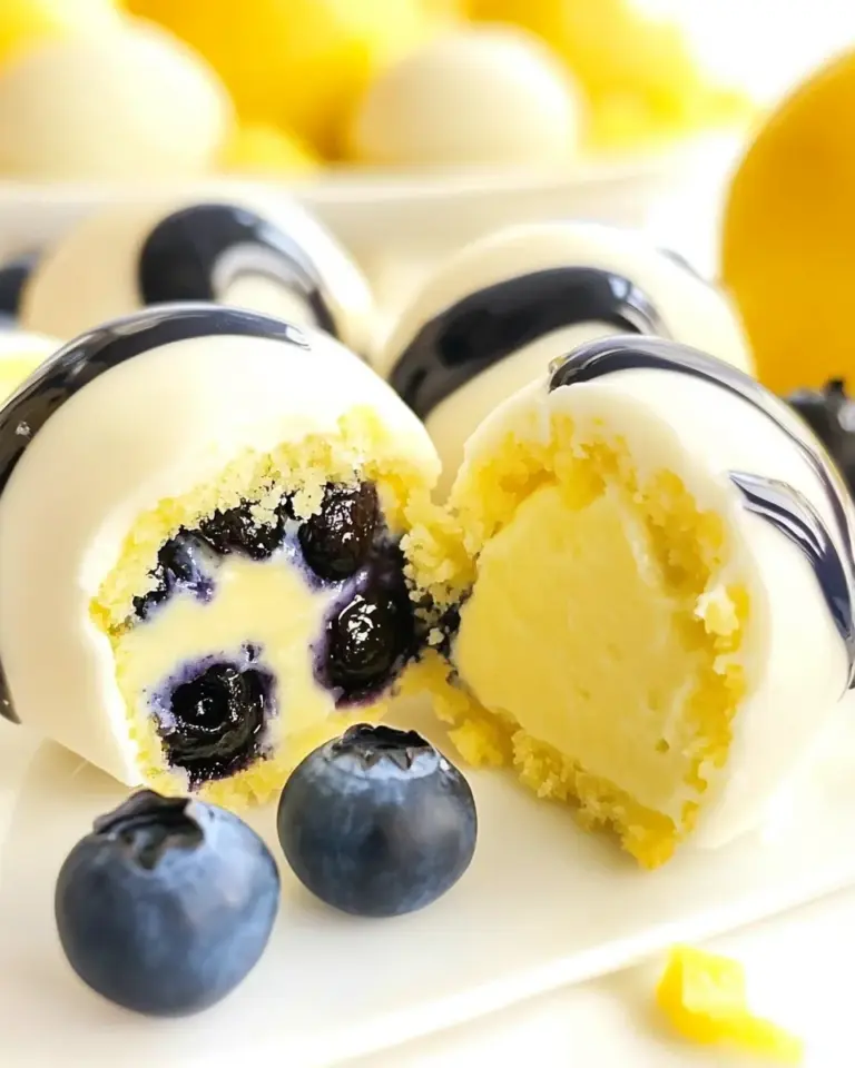 Homemade Lemon Blueberry Cheesecake Bites recipe photo