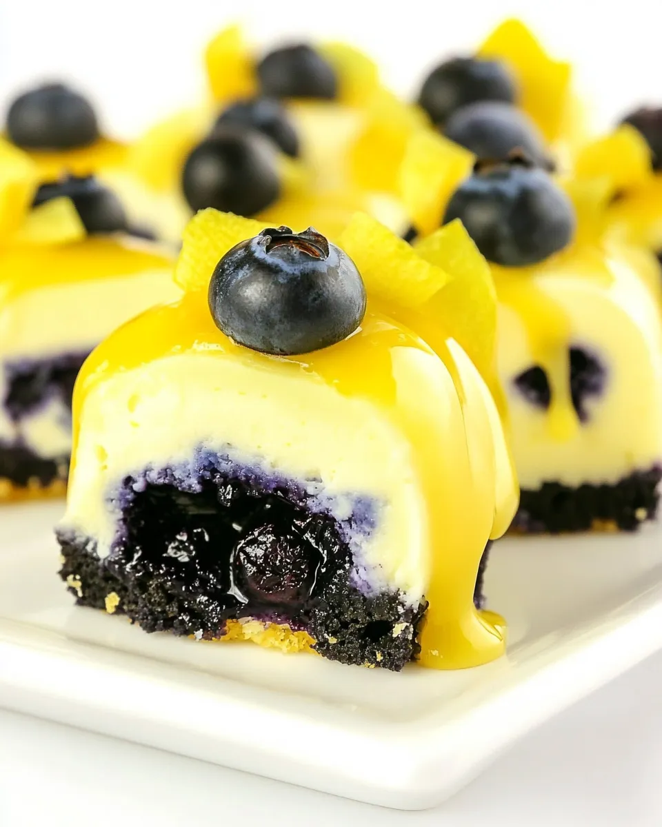 Classic Lemon Blueberry Cheesecake Bites dish photo