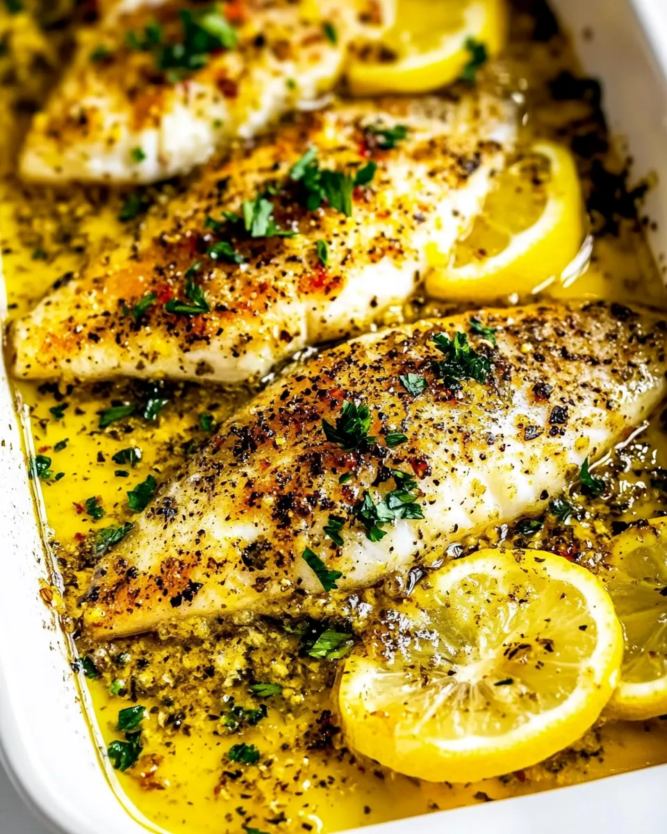 Classic Lemon Butter Baked Tilapia Recipe image