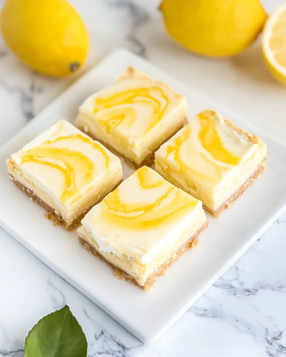 Delicious Lemon Cheesecake Bars plate image