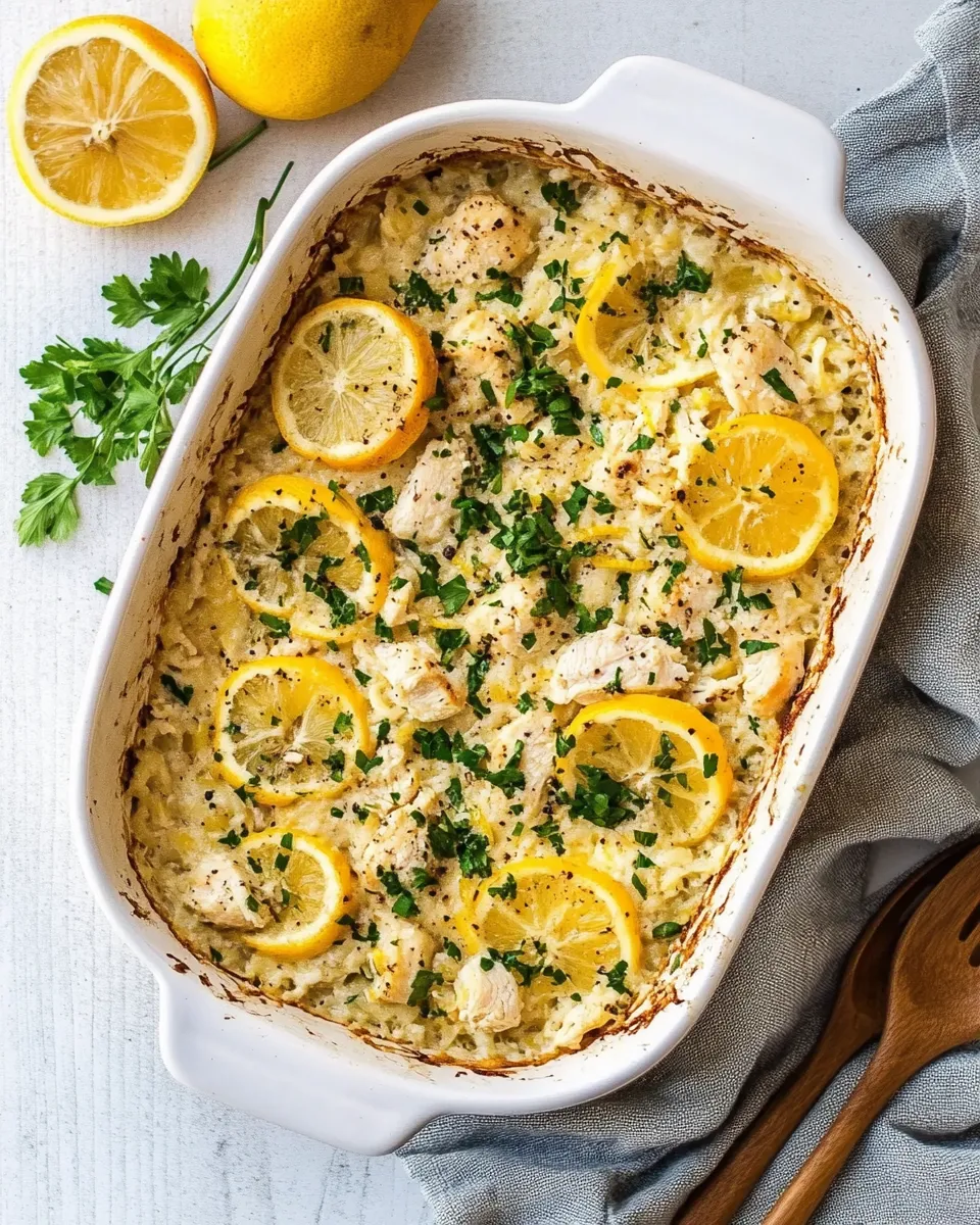 Easy Lemon Chicken Casserole food shot