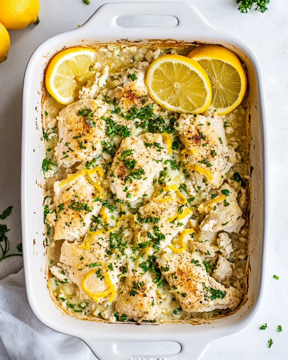 Delicious Lemon Chicken Casserole plate image