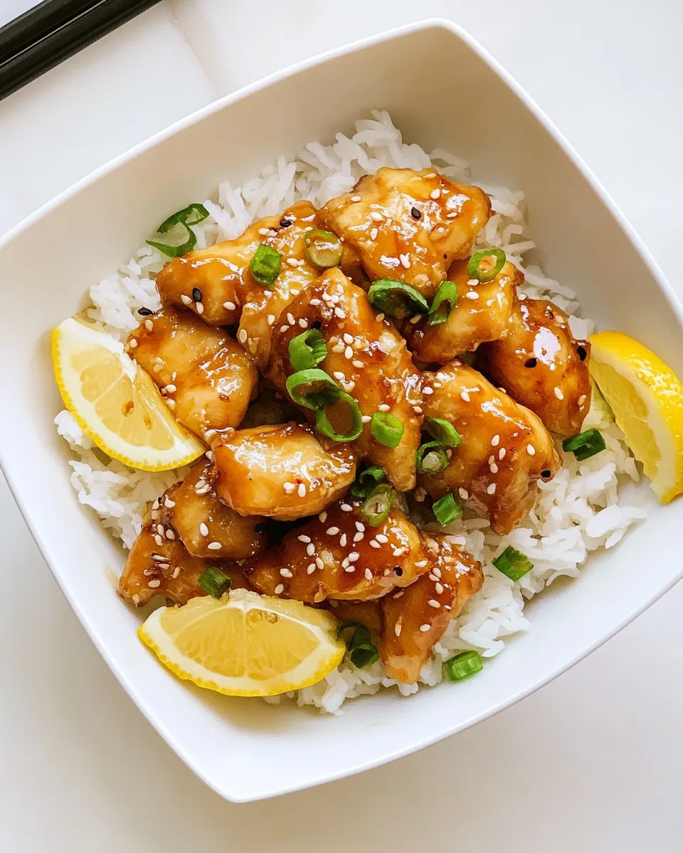 Delicious Lemon Chicken (Chinese Style) food shot