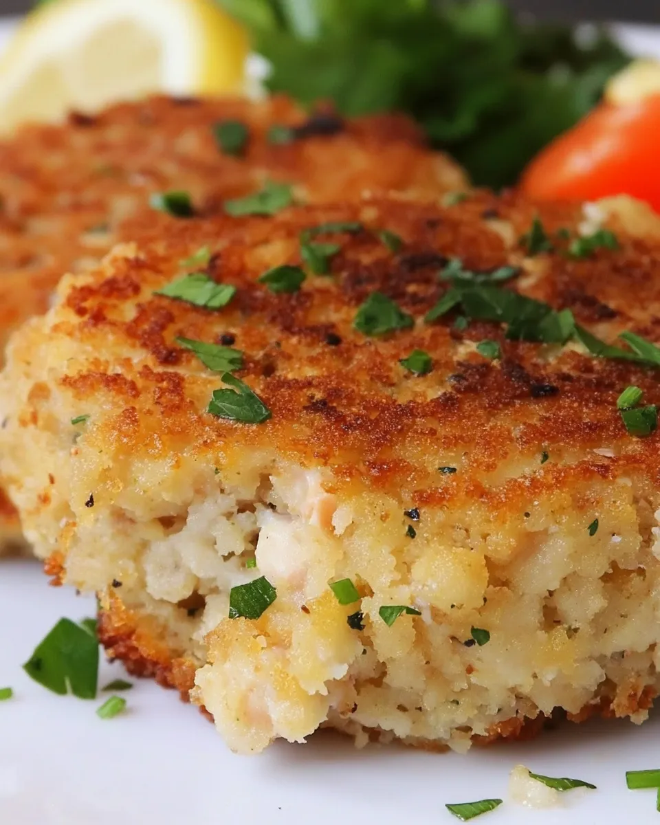 Delicious Lemon Garlic Tuna Cakes Recipe food shot
