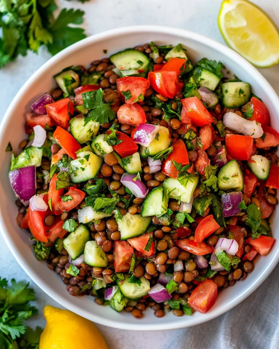 Homemade Lentil Tabbouleh photo