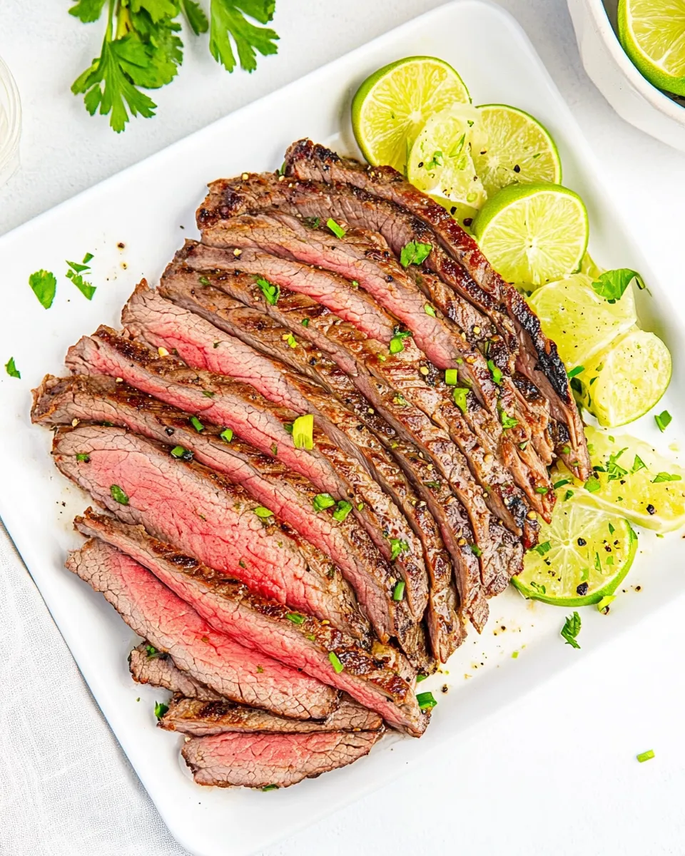 Delicious Lime Marinated Flank Steak recipe photo