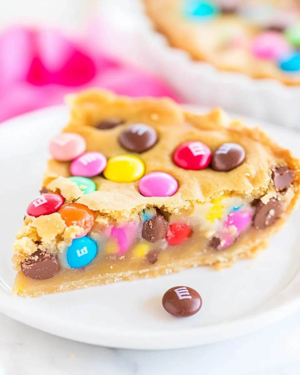 Classic Loaded Soft and Chewy M&M Cookie Pie image
