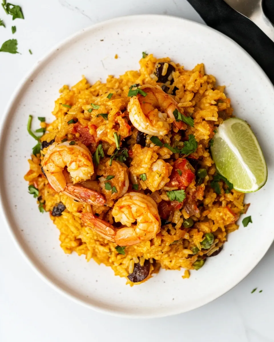 Homemade Locrio de Camarones (Dominican Rice and Shrimp) recipe photo