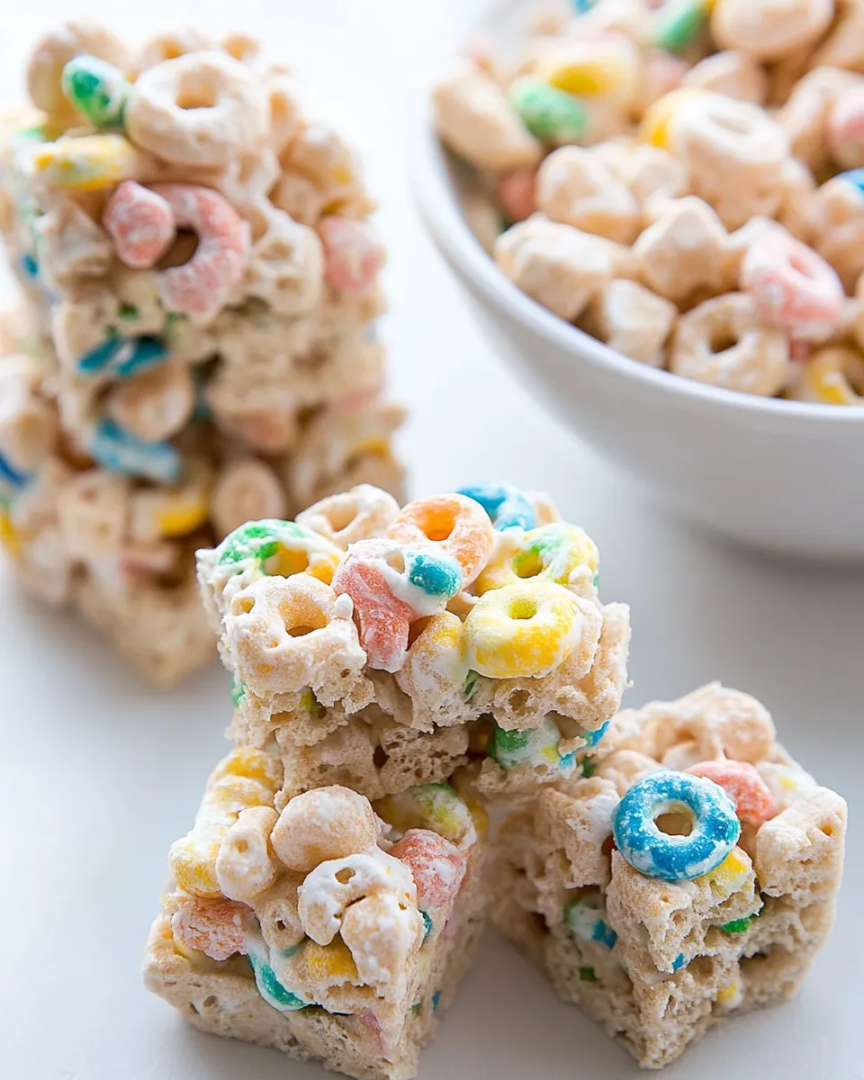 Easy Lucky Charms Treats food shot