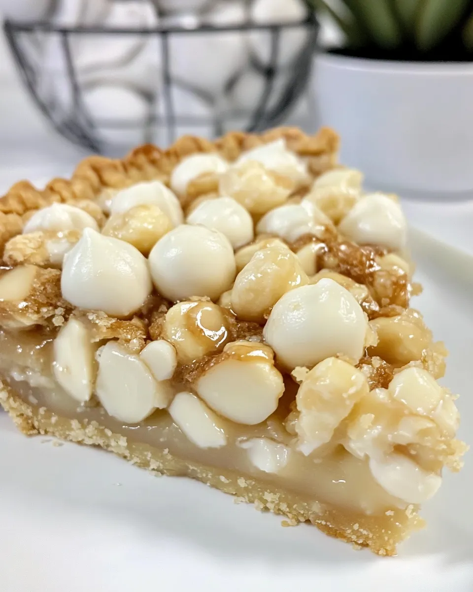 Easy Macadamia Nut Pie with White Chocolate recipe photo