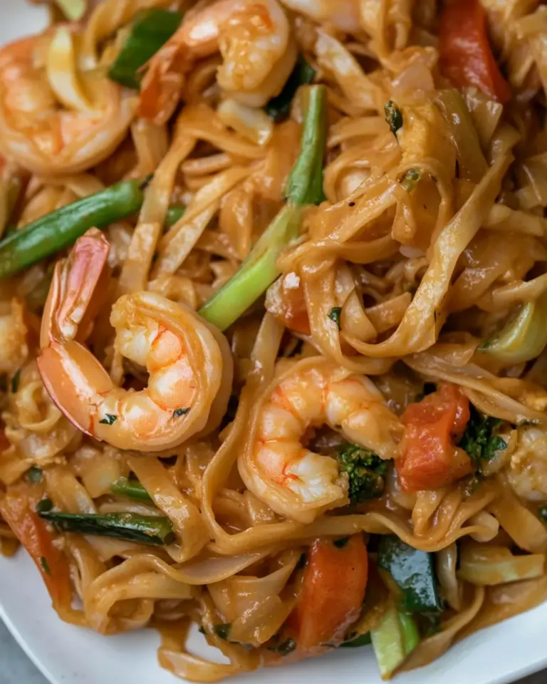 Homemade Macro Friendly Red Curry Noodles with Shrimp recipe photo