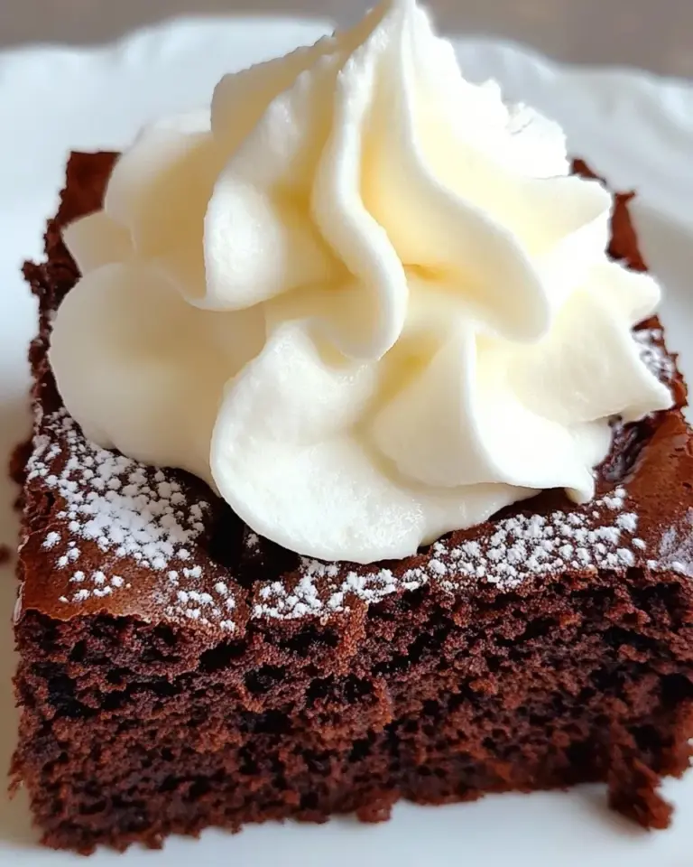 Homemade Mascarpone Brownies with Whipped Cream recipe photo