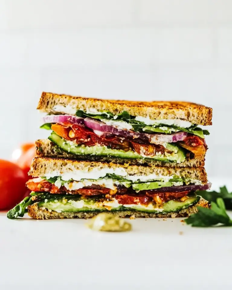 Homemade Mediterranean Sandwich photo