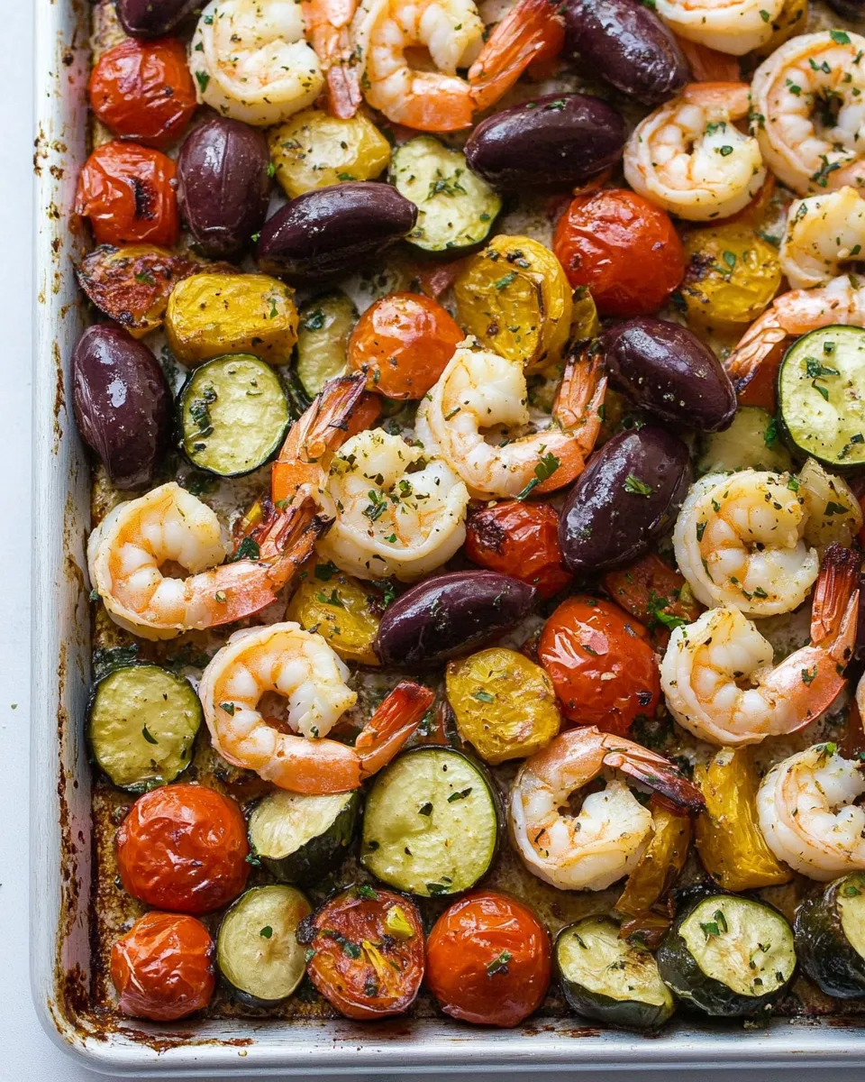Easy Mediterranean Sheet Pan Shrimp recipe photo