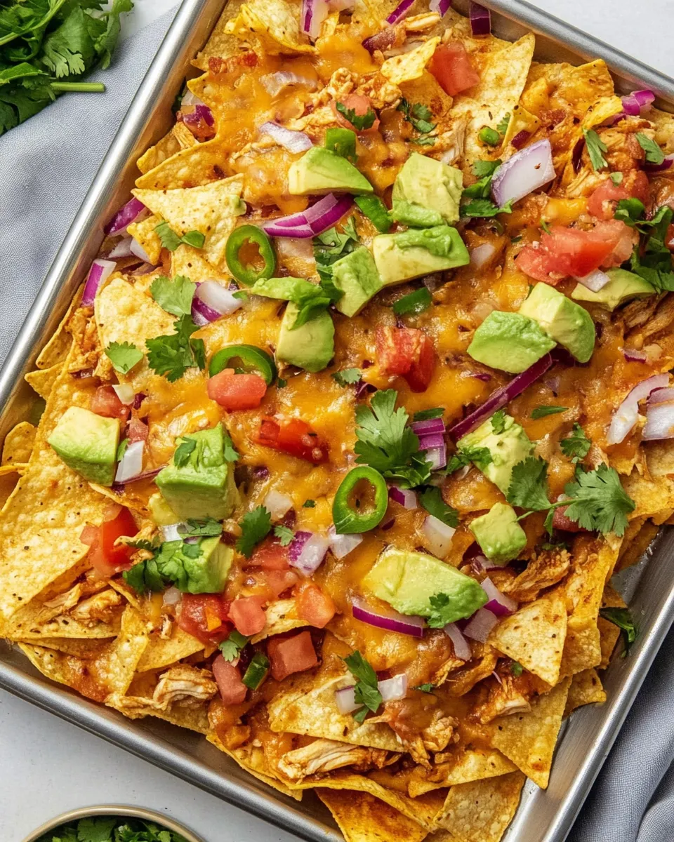Homemade Mexican Chicken Nachos photo