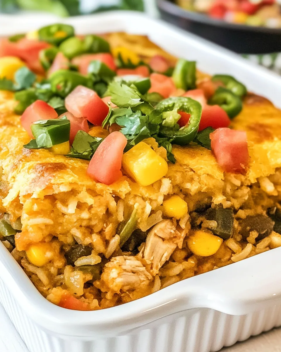 Homemade Mexican Chicken & Rice Cobbler recipe photo