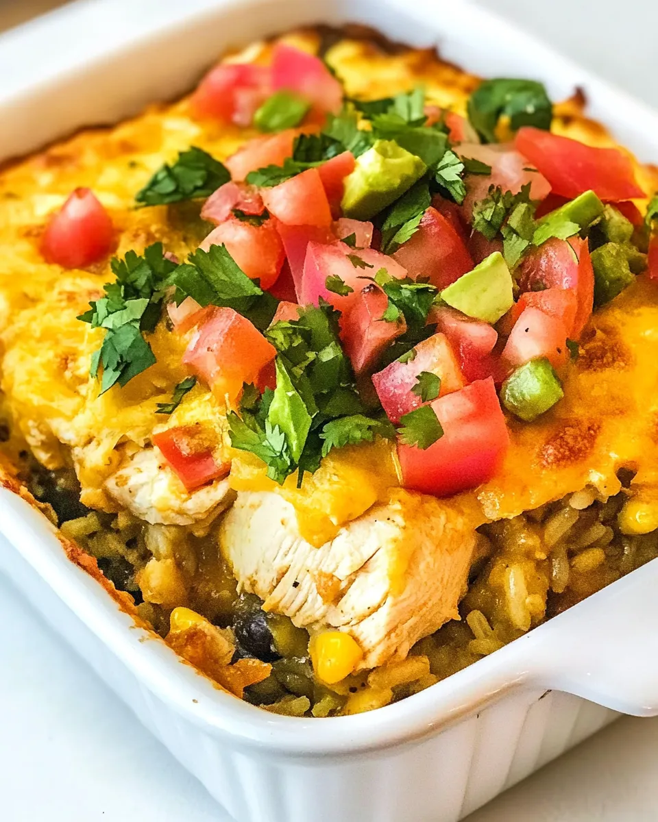 Easy Mexican Chicken & Rice Cobbler food shot