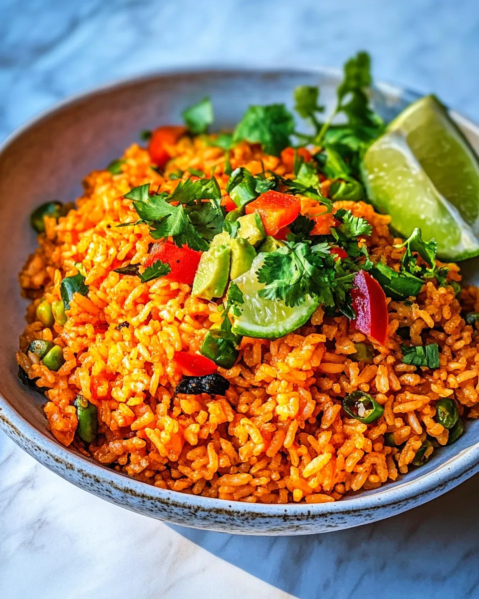 Easy Mexican Fried Rice (Vegan) food shot