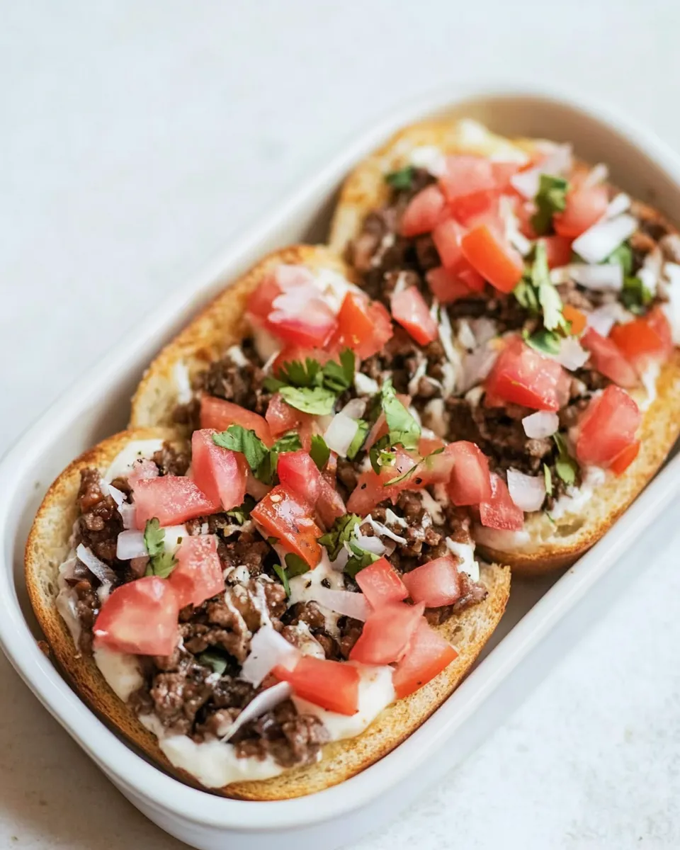 Easy Mexican Molletes food shot