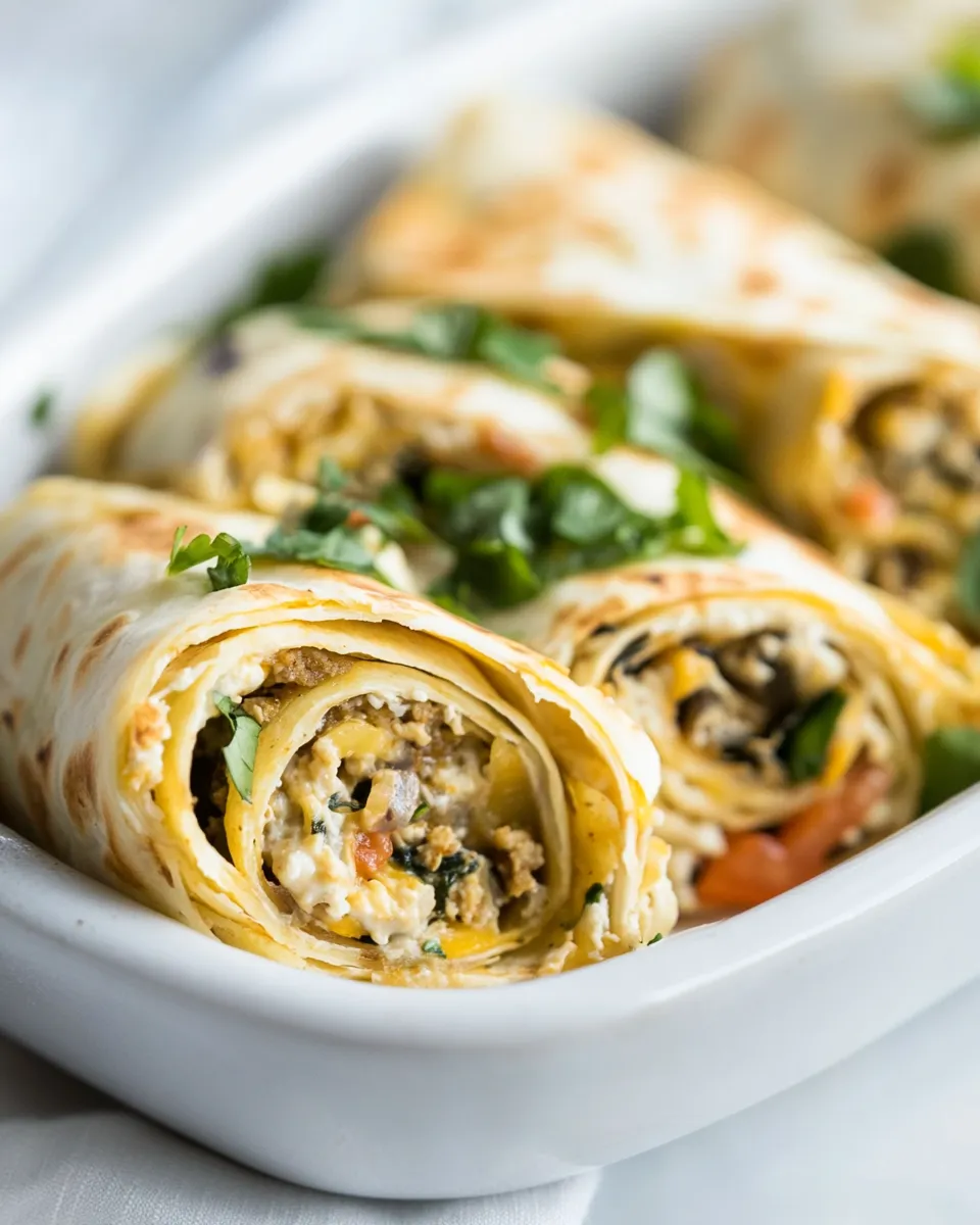 Easy Mexican Tortilla Roll Ups food shot