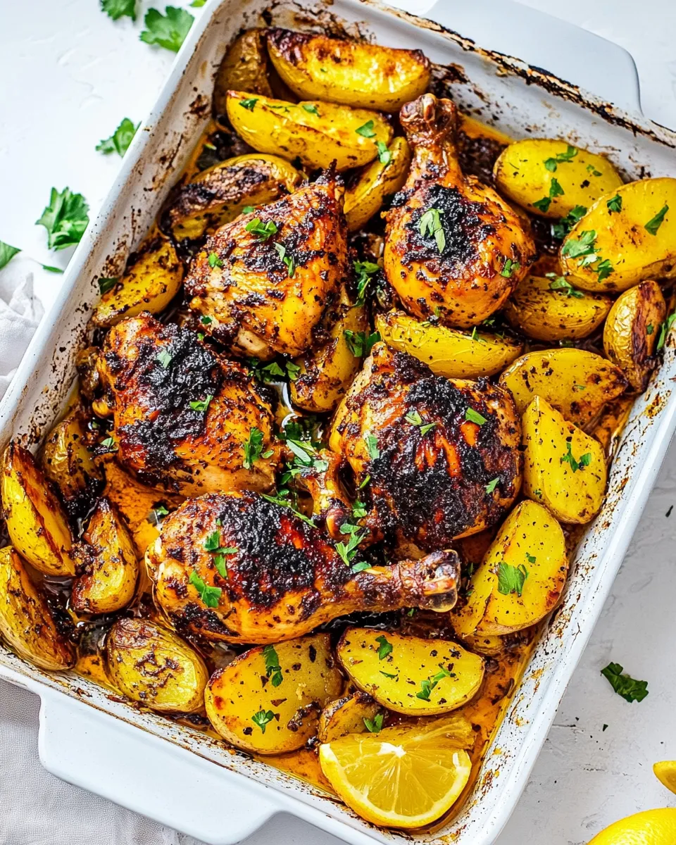 Homemade Middle Eastern Roasted Chicken & Potatoes recipe photo