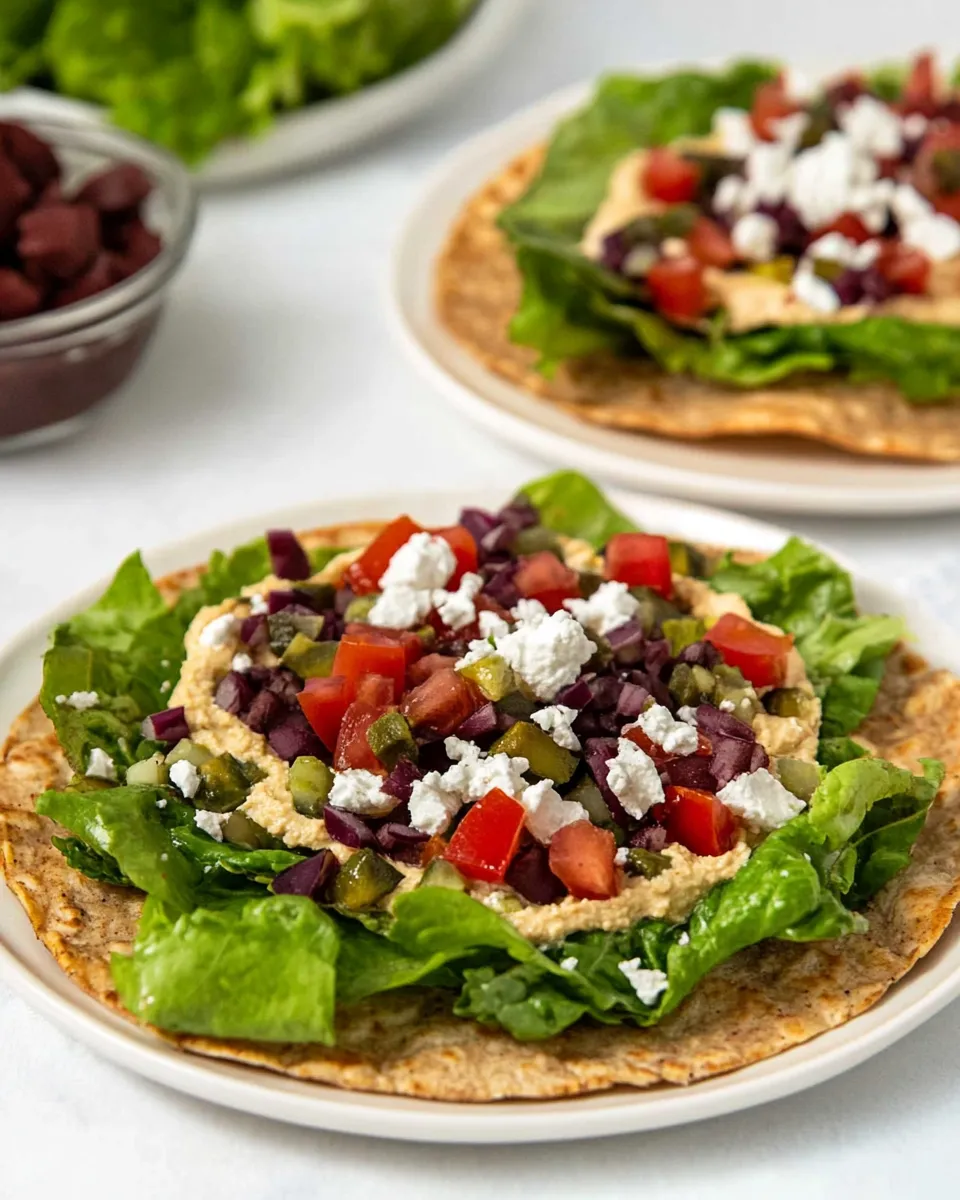 Homemade Middle Eastern Tostadas with Hummus recipe photo