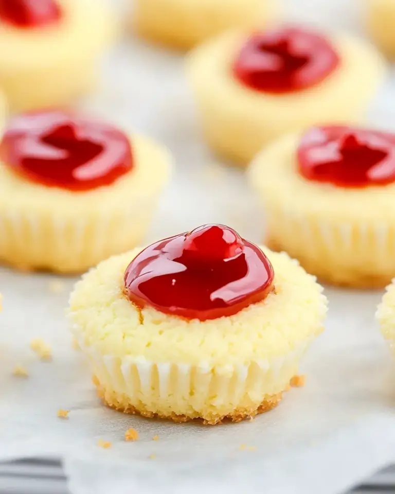 Homemade Mini Cheesecake Cookies food shot