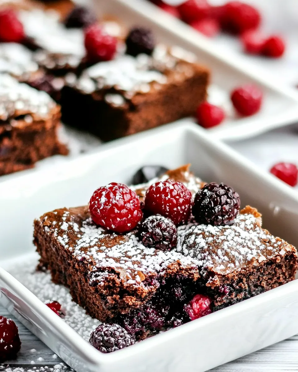 Easy Mixed Berry Nutella Brownies recipe image