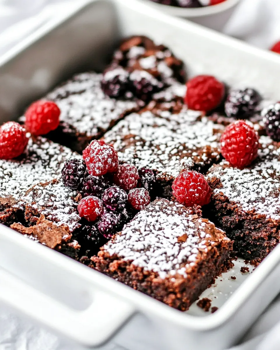 Homemade Mixed Berry Nutella Brownies dish photo