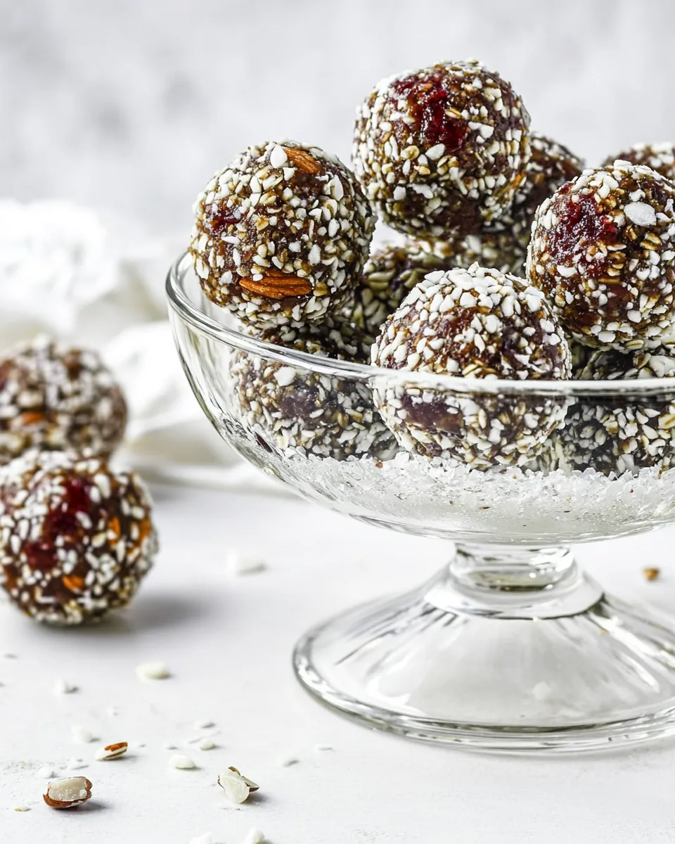 Easy Mixed Fruit And Nut Energy Bites food shot