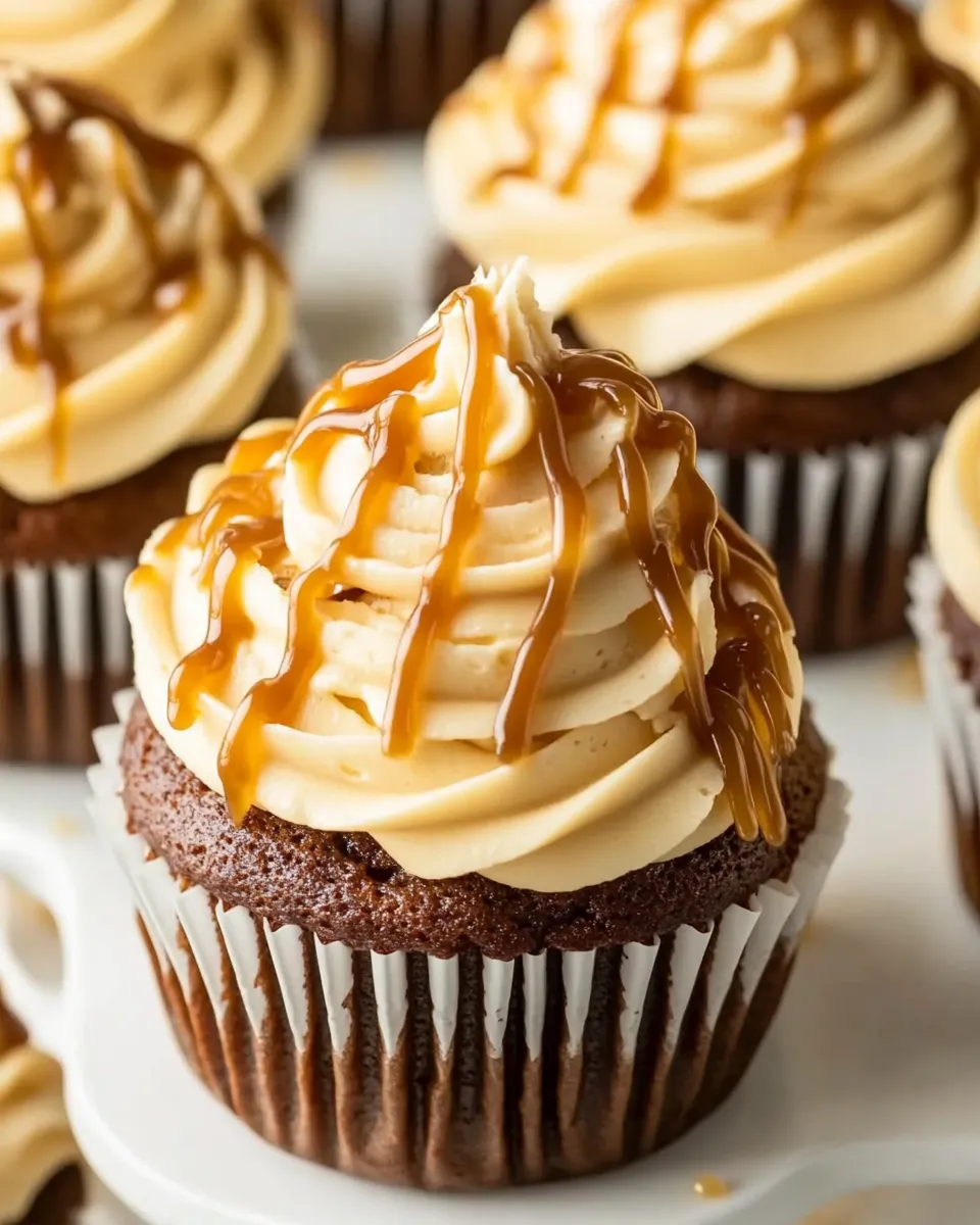 Delicious Mocha Cupcakes with Salted Caramel Frosting dish photo