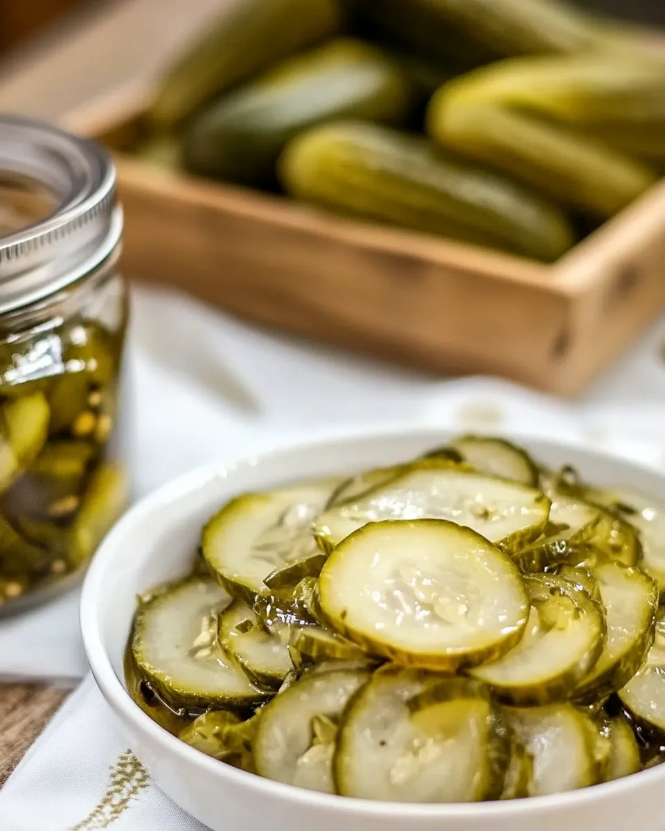 Easy Moms Refrigerator Sweet Pickles food shot