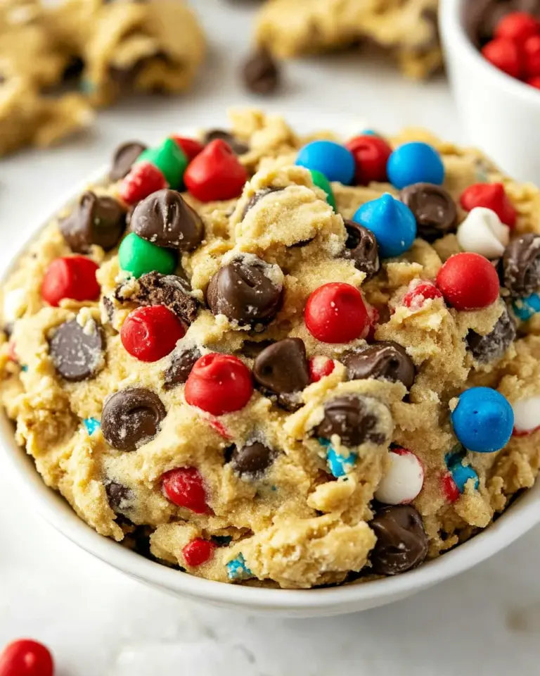 Homemade Monster Cookie Dough Dip recipe photo