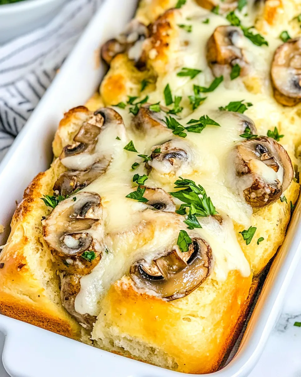 Healthy Mushroom Bread food shot