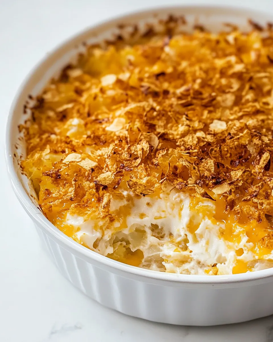 Easy My Moms Cheesy Potatoes. food shot