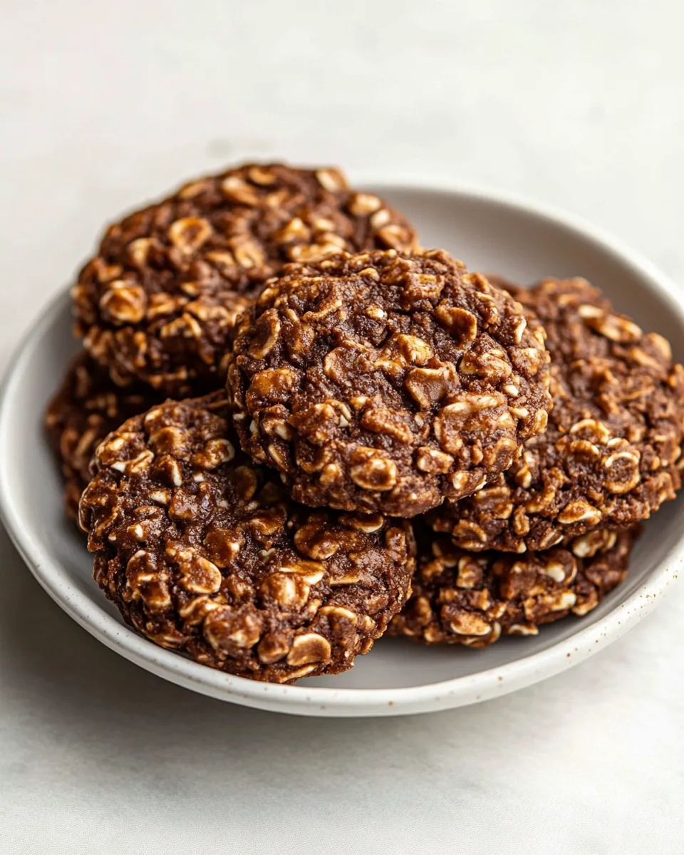 Easy No-Bake Cookies food shot