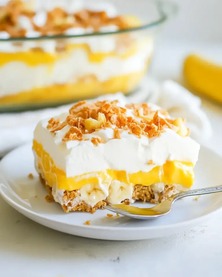 Homemade No Bake Banana Pudding Dessert photo