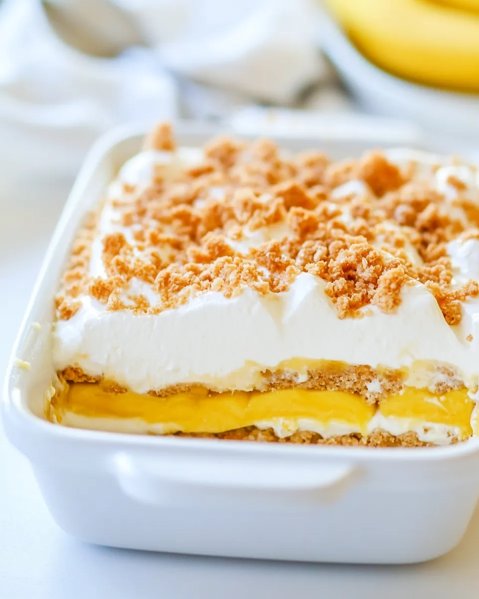 Easy No Bake Banana Pudding Dessert recipe photo