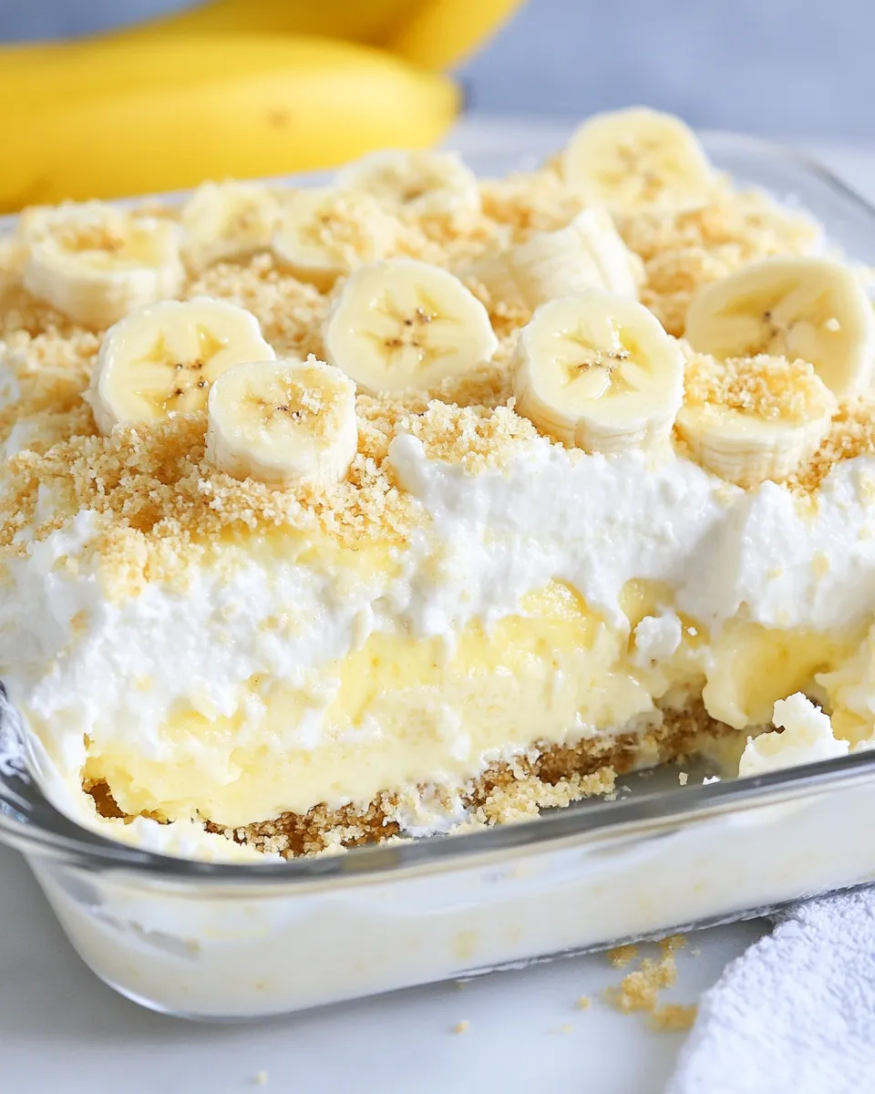 Easy No Bake Banana Pudding Dream Dessert dish photo