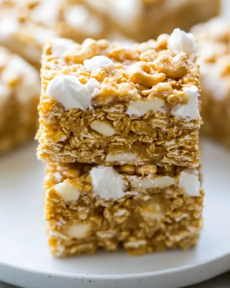 Homemade No Bake Butterscotch Cereal Bars photo