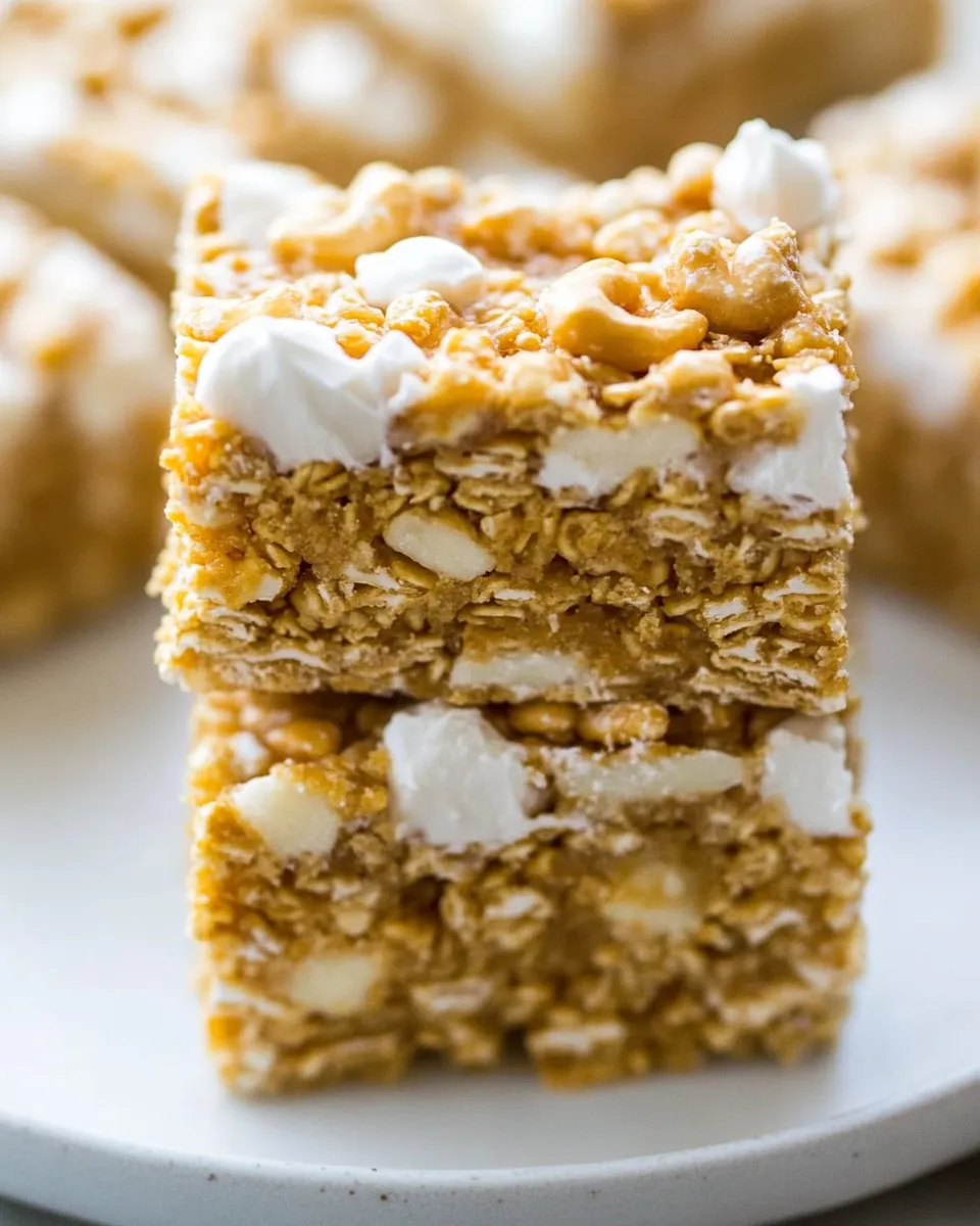 Homemade No Bake Butterscotch Cereal Bars photo